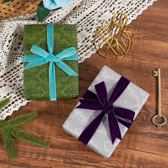 Purple Velvet Ribbon 3/8 inch &times; 25 Yards for Christmas Wreath Bow DIY Sewing Projects Gift Wrapping {3}