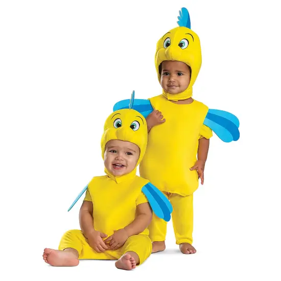 Baby Classic Mermaid Animated Flounder Costume {4}