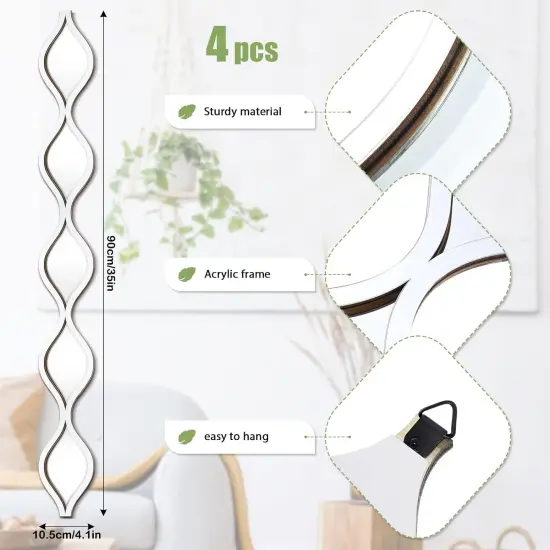 Teardrop Mirror Wall Art Decorative Mirror Wall {2}