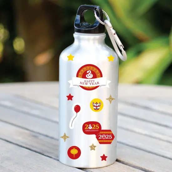 Big Dot of Happiness 2025 Year of the Snake - Lunar New Year Favor Kids Stickers - 16 Sheets - 256 Stickers {6}