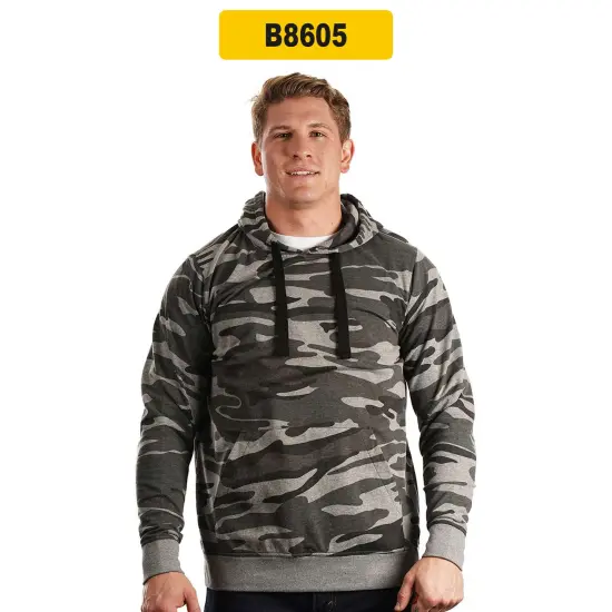 Burnside&reg; Men's Fleece Pullover BLACK CAMO/ BLK {3}