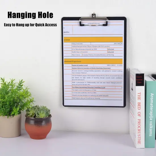 4 Pieces Magnetic Clipboards Black Clip Board with Low Profile Letter Size Clipboards 9X 12.5 Inch Standard Clip Hardboard Magnetic Clipboard for Refrigerator for Office Classroom Home Factory {3}