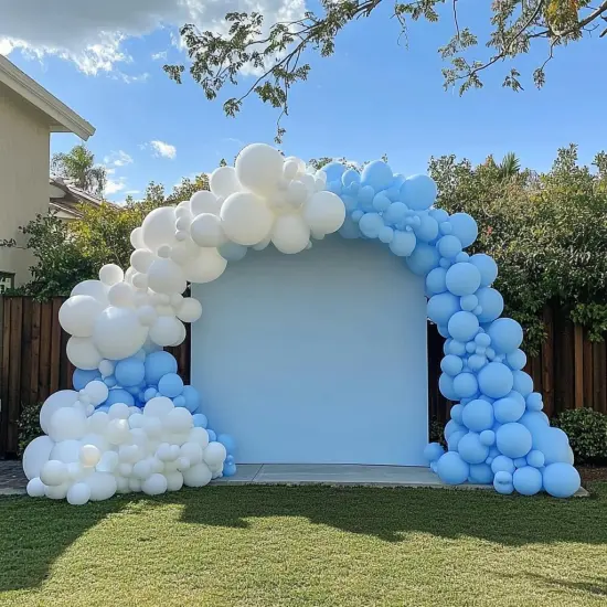 Blue Balloons Latex Party Balloons - 100 Pack 12 inch Round Helium Light Blue Balloons for Baby Shower Wedding Birthday Party Decorations {5}