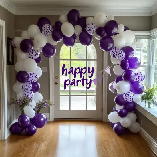Dark Purple Latex Party Balloons - 100 Pack 12 inch Round Helium Purple Balloons {5}