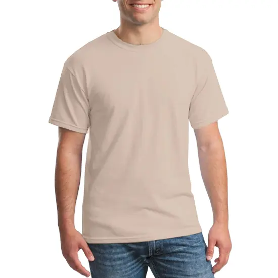 Hanes Essential-T T-Shirt for Men's Cotton Tees Sand {1}