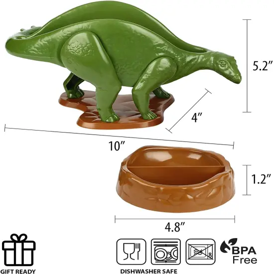 NACHOsaurus Sculpted Dinosaur Snack & Dip Bowl Set {3}