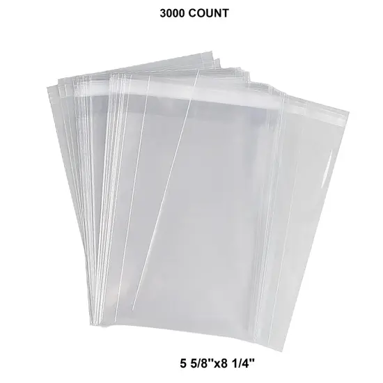 Polyethylene Lip & Tape Bags 1.2 Mil 5 5/8'' x 8 1/4'' {1}