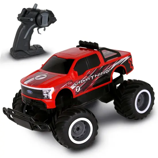 Mean Machines: RTR RC - Ford F150 Lightning - Red - 2.4 Ghz High Performance for Donuts & Wheelies, Turbo Boost, Ready-To-Run Radio Controlled Vehicle {1}