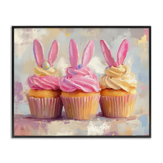 Stupell Industries Pastel Bunny Ear Cupcakes Framed Giclee By Franklyn Gregory {7}
