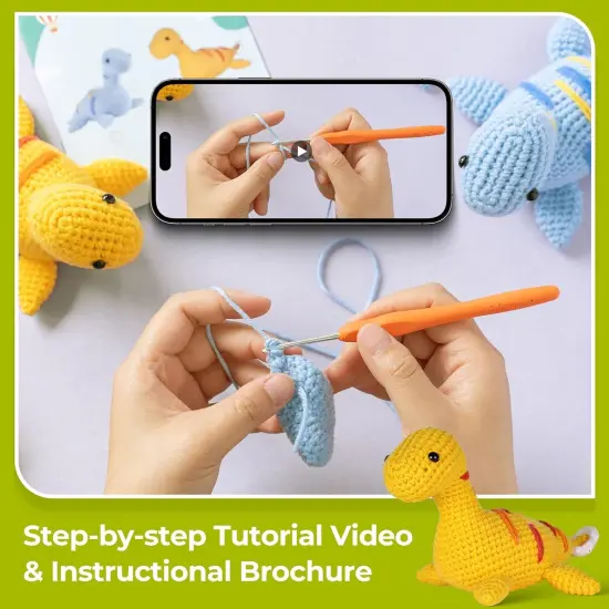 Crochet Kit for Beginners Adults (Dinosaurs ) {3}