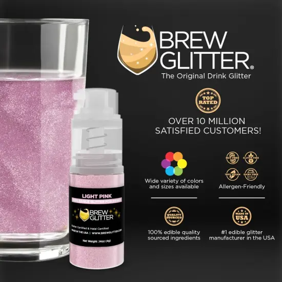 Light Pink Edible Glitter Spray Pump | Brew Glitter® {2}