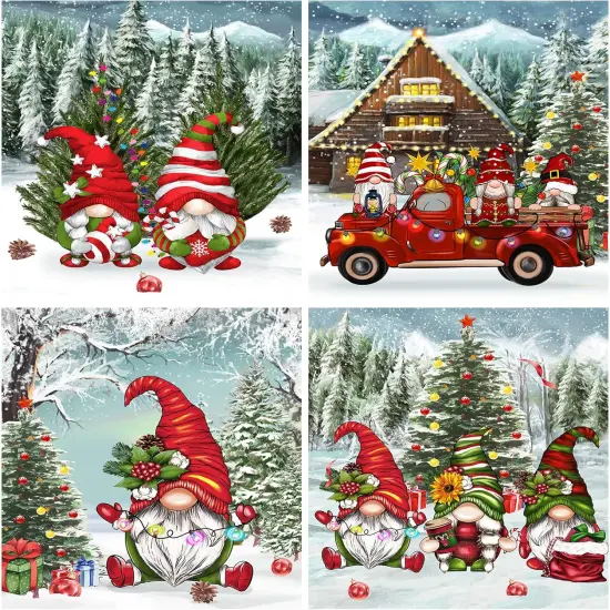 4 Pcs Christmas Diamond Painting Kits for Adults {1}