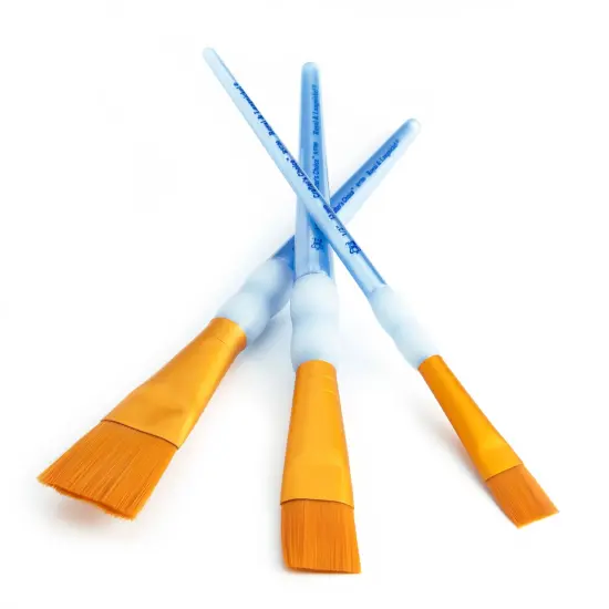 RCC 215 | Crafter's Choice&trade; 3pc Golden Taklon Wash Brush Set {5}