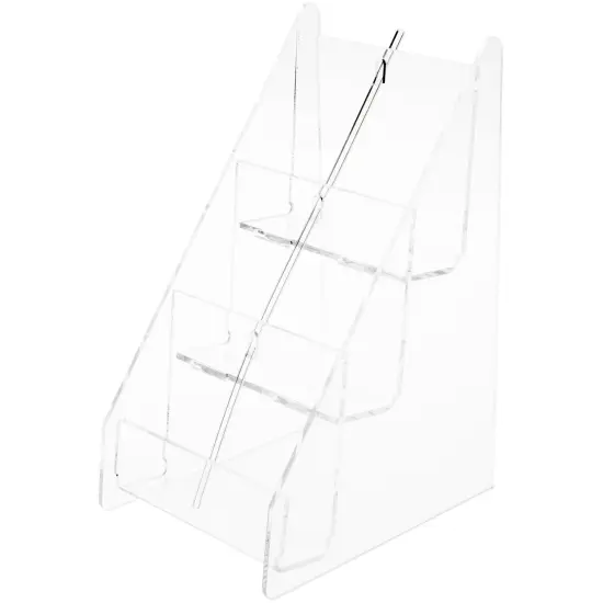 Plymor Clear Acrylic 6-Pocket Business Card Holder & Display (Vertical), 4" H x 4.5" W x 5.25" D {1}