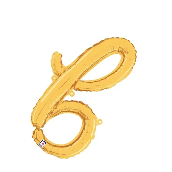 Betallic&reg; 24 inch Script Letter B Gold Air Fill Only {4}