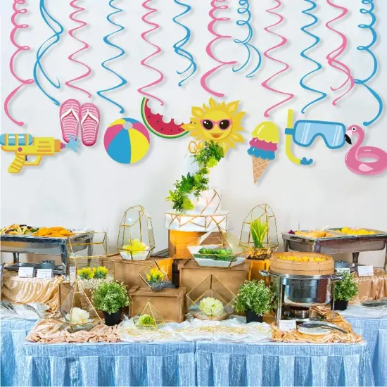 Pool Party Decorations,Summer Decor,Pool Hanging Swirl Decorations,Themed Birthday Party,Ceiling Decorations for Home,Classroom,Office {1}