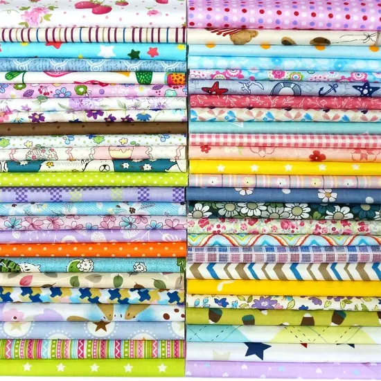 Quilting Fabric, 50pcs 12" x 12" (30cm x 30cm) Cotton Craft Fabric {1}