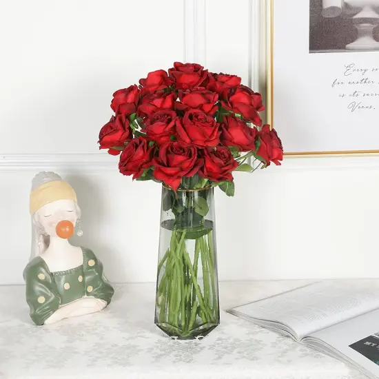 Touch Bridal Wedding Bouquet for Home Garden Party Floral Decor 10 Pcs {5}