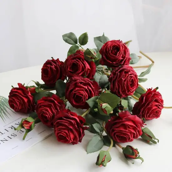 10Pcs Artificial Rose Flowers Floral Bouquets {3}