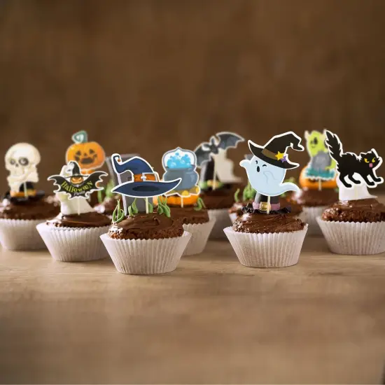 36Pcs Halloween Cupcake Toppers {3}