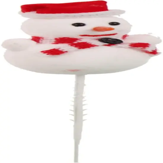 Set of 72 Artificial White Snowman Picks - Festive Holiday Accents for Gift Wrapping, Christmas Tree Decor, and Event Styling - 2024 Christmas Collection, Floral Home by Artificial Flowers {2}