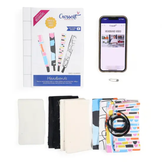 Crosscut Sewing Co.&reg; Headband Sewing Project Kit for Beginners Abstract black {3}