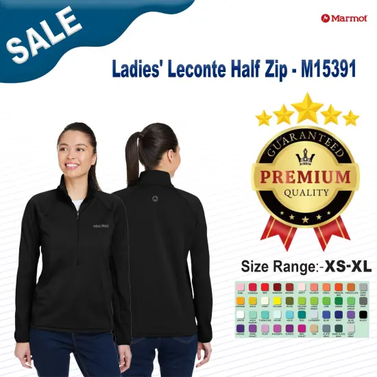 Marmot&reg; Ladies' Leconte Half-Zip Black {2}