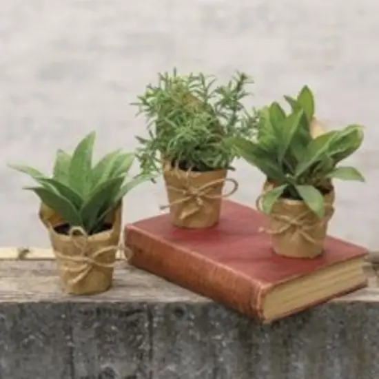 6" Springerri Faux Potted Plant Filled with Decorative Soil {2}