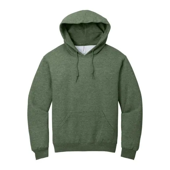 JERZEES&reg; Fleece Pullover Long Sleeve Hooded Sweatshirt MILITARY GRN HTH {1}