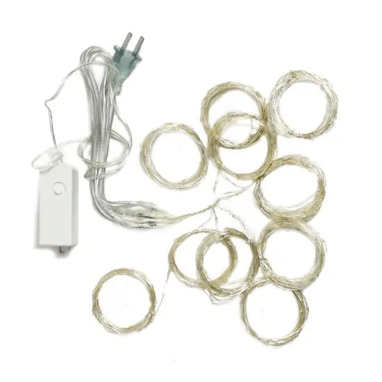 300 LED Curtain Lights copper wire White {5}