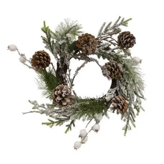 Flocked Berry Pine Wreath {1}