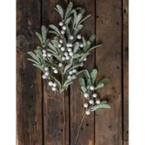 Frosted Mistletoe Pick {2}