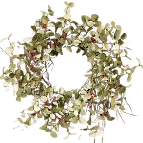 Winter Silver Dollar Wreath 24" {1}