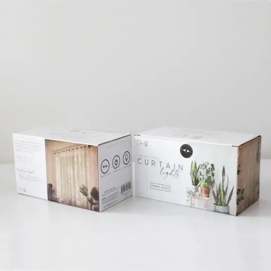 300 LED 12 Strand Twinkling Curtain Light Plug in Warm white {7}