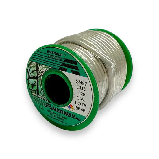 AMERWAY EMERALD Lead-Free Solder for Stained Glass (1 LB Spool) {1}