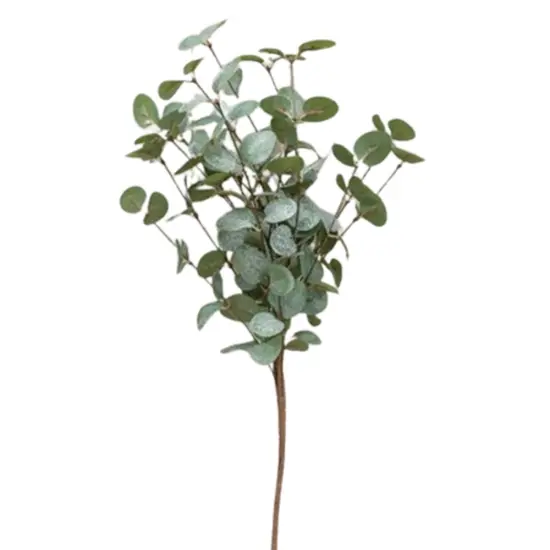 18" Green Crisp Air Eucalyptus Bush with Fabric-Covered Wire Stem {1}