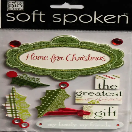 Me & My Big Ideas Soft Spoken Home For Christmas Dimensional Stickers {1}