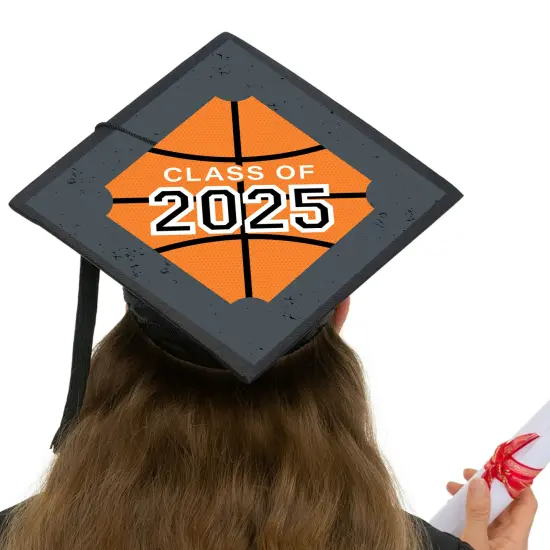 Big Dot of Happiness Grad Basketball - 2025 Graduation Cap Decorations Kit - Grad Cap Cover {5}