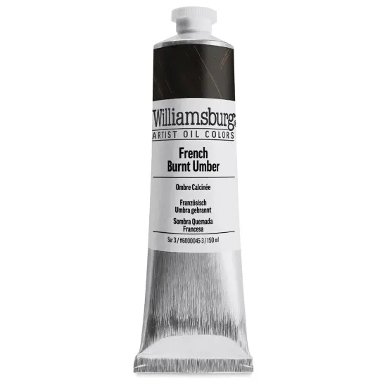 Williamsburg Handmade Oil Paint - French Burnt Umber, 150 ml tube {2}