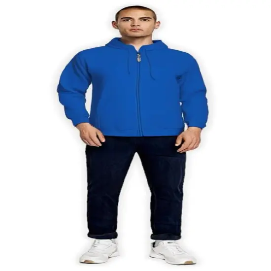 Gildan&reg; Classic Fit Full-Zip Long Sleeve Hooded Sweatshirt Royal {1}