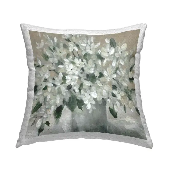 Garden Neutrality Bouquet Outdoor Printed Pillow Design by Carol Robinson, 18 x 7 x 18 {1}