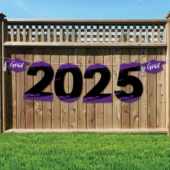 Big Dot of Happiness Purple Grad - Best is Yet to Come - Large Purple Graduation Party Decorations - 2025 - Outdoor Letter Banner {1}