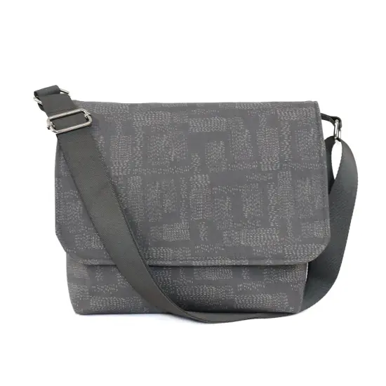 Crosscut Sewing Co.&reg; Messenger Bag Sewing Project Kit for Beginners Kantha cloth {3}