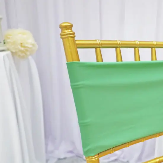 10 Pieces Sage Green Spandex Chair Bands for Banquet Chairs 7 x 13 Inches {5}