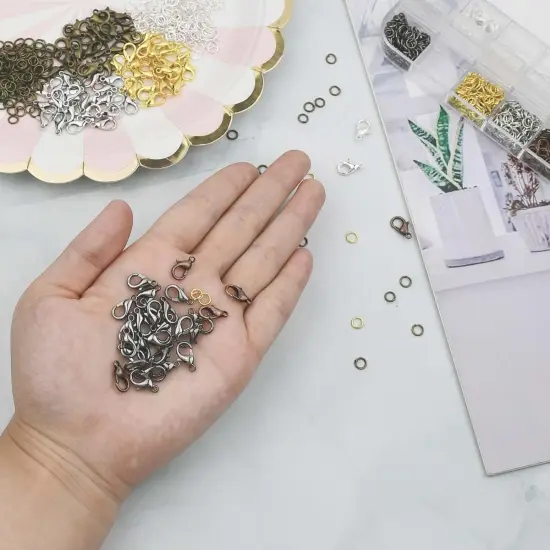 Lobster Claw Clasps & Open Jump Rings for Jewelry Making(6 Colors) {4}