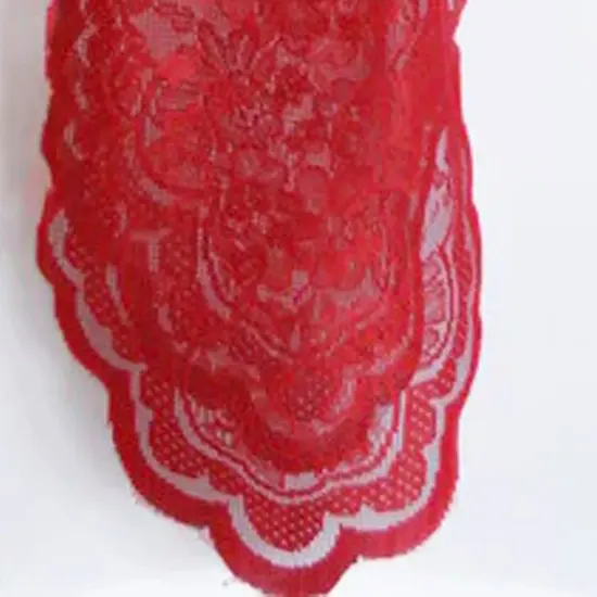 10 Pieces Apple Red Caspari Lace Chair Sashes Premium Event Decoration 9" x 108" {5}