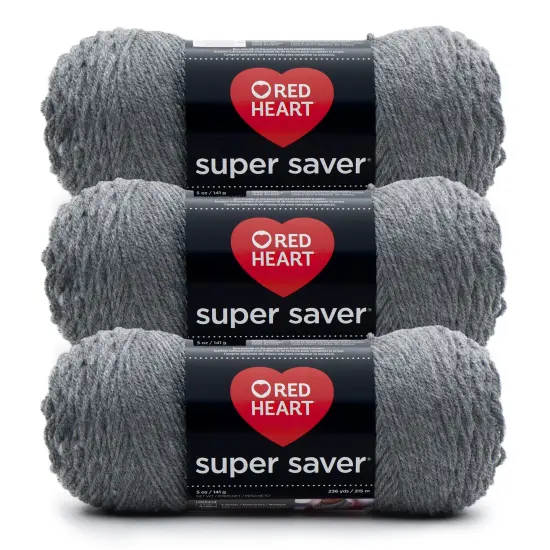 Red Heart Super Saver Yarn 24 Pack-Gray Heather {1}