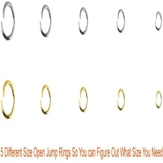 1200Pcs Open Jump Rings and Lobster Clasps Jewelry Findings Kit (Silver and Gold) {3}