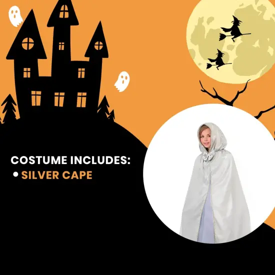 Royal Princess Silver Costume Cape Child Standard {4}