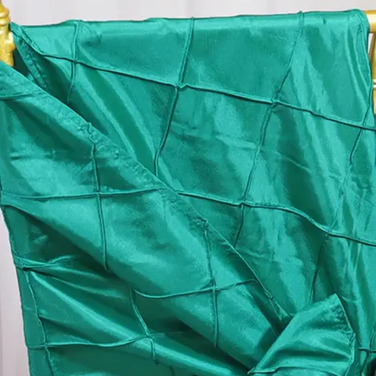 10 Pieces Rich Moss Green Pintuck Taffeta Chair Sashes 9.5 x 108 Inches {4}
